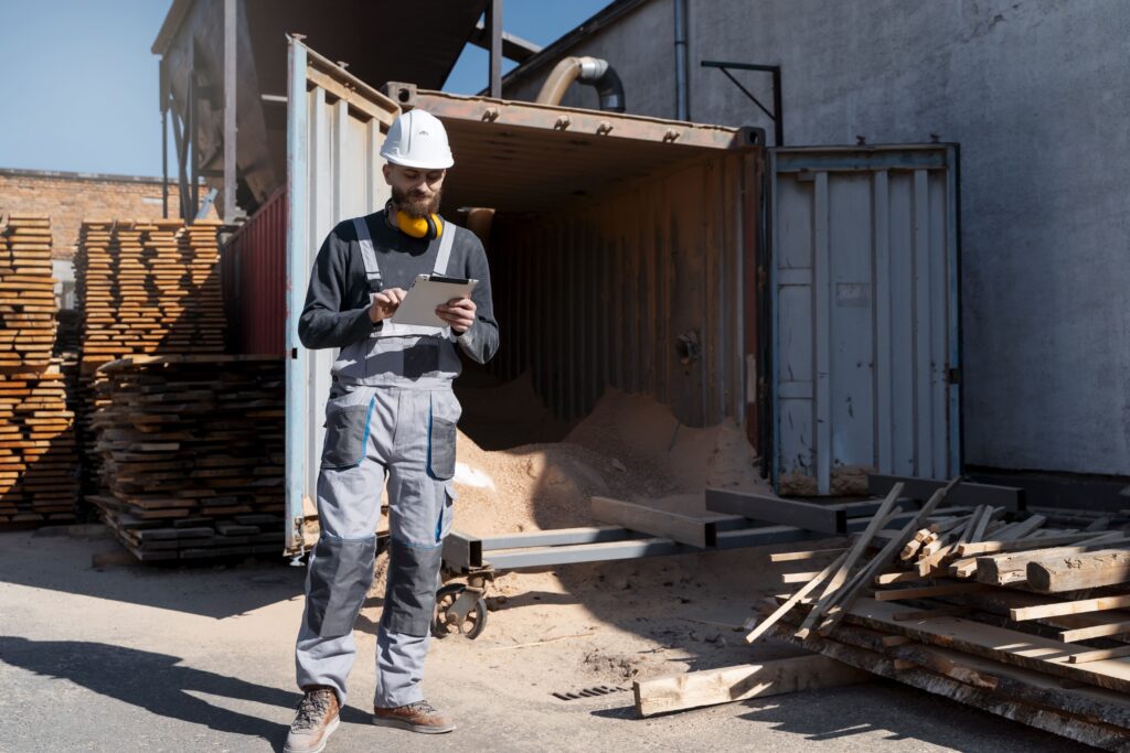 Helical Piers Installation New York - A Construction Worker Counting Pieces for a Construction Project