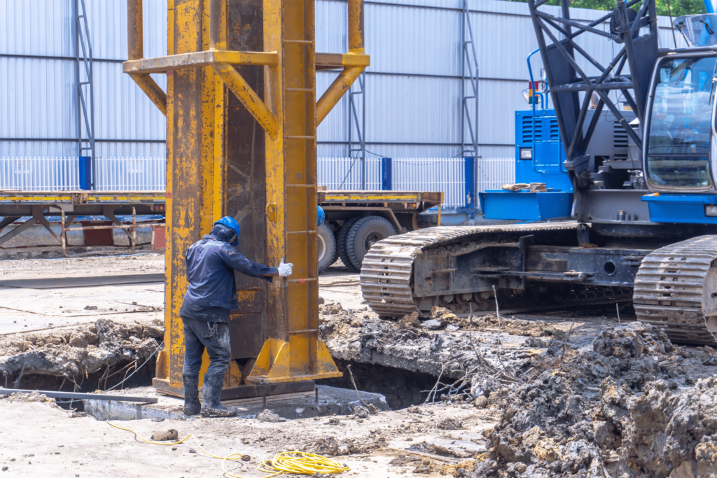 About Us - Piers and Piles - Dynamic Load Testing at a Construction Site