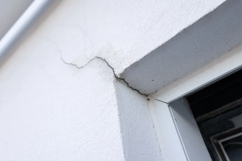 Crawl Space Support - A Picture of a Doorway Separating Due to Foundation Settlement