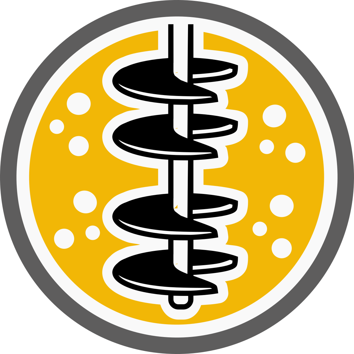 A Custom Color Icon with a Helical Piers Illustration On It