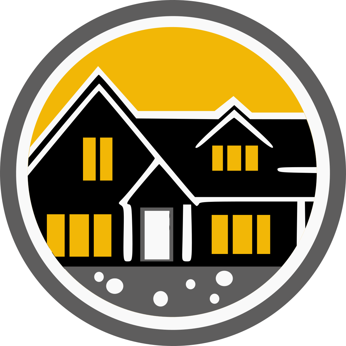 A Custom Black and Gold Icon for Waterproofing