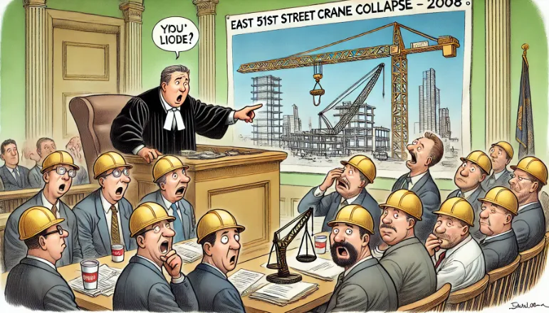 Geotechnical Site Investigation - A Court Scene Cartoon