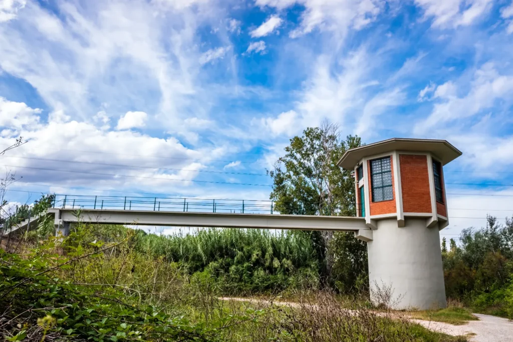 Differential Foundation Settlement - A Picture of a Tower Leaning to One Side from Settlement