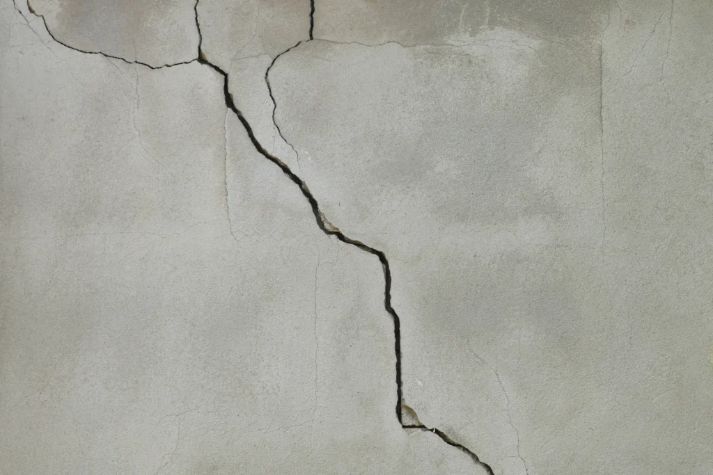 Commercial Building Foundation Repair Long Island - A Picture of a Basement Wall Crack