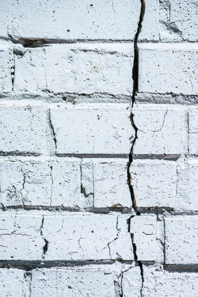 How Much Foundation Settlement Is Too Much? - A Cracked White Brick Wall