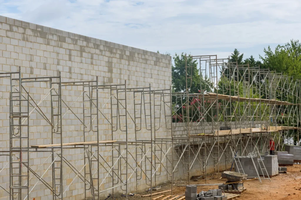 Helical Pile Retaining Walls - A Half Finished Retaining Wall Project