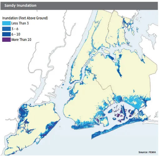 Coastal Retaining Walls - A Storm Surge Map from Superstorm Sandy