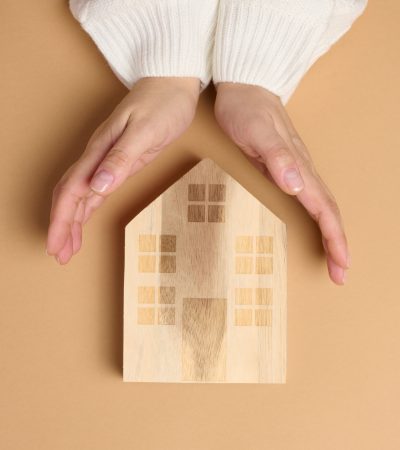 Foundation Support Systems New York - A Woman Cupping Her Hands Over a Wooden House Model on a Table